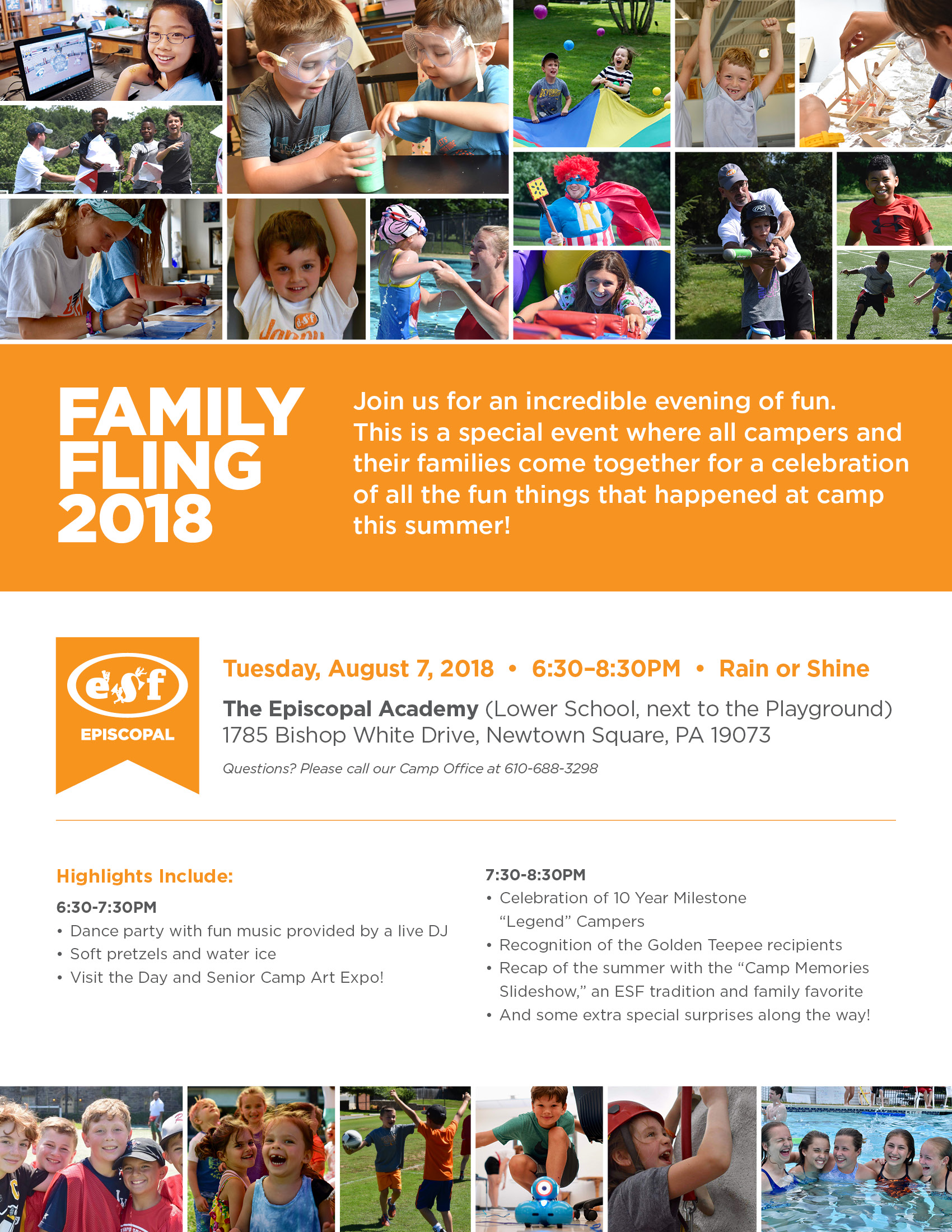 ESF Family Fling 2018 ESF Summer Camps The Episcopal Academy